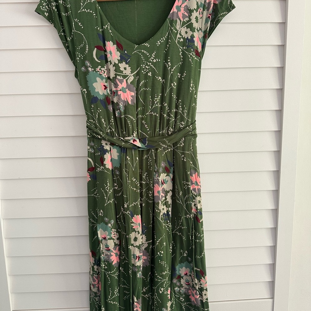 Pink and White Cap Sleeve Midi Dress for Wedding Guest